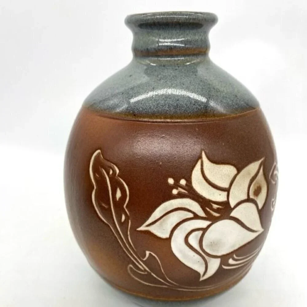 Vintage Pottery Craft Floral Vase